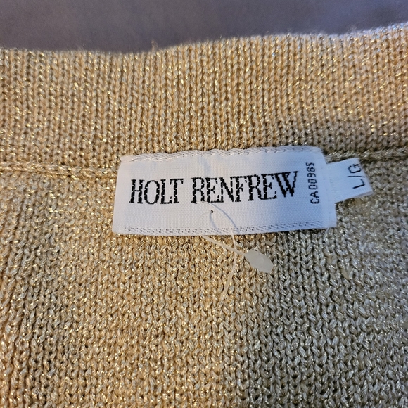 Holt Renfrew golden knit skirt - Picture 3 of 5